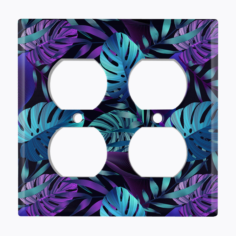 WorldAcc Jungle Landscape & Nature 2 Gang Duplex Outlet Standard Wall